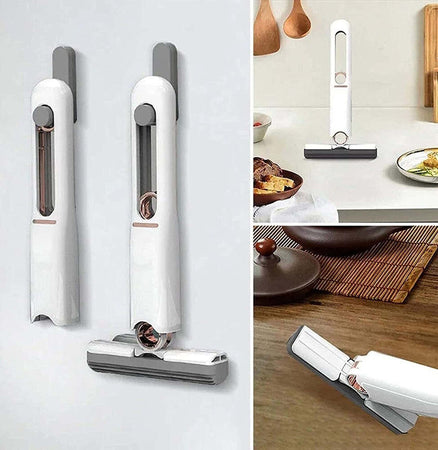 Mini Piccolo Mop In Spugna, Mop Di Pulizia Portatile, Mini Mocio Per Desktop, Portatile Forte Assorbente Mocio Per Finestre, Pavimenti, Rivestimenti - Foto 4