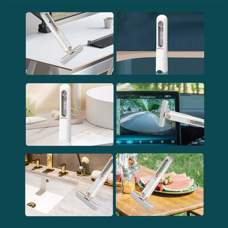 Mini Piccolo Mop In Spugna, Mop Di Pulizia Portatile, Mini Mocio Per Desktop, Portatile Forte Assorbente Mocio Per Finestre, Pavimenti, Rivestimenti - Foto 3