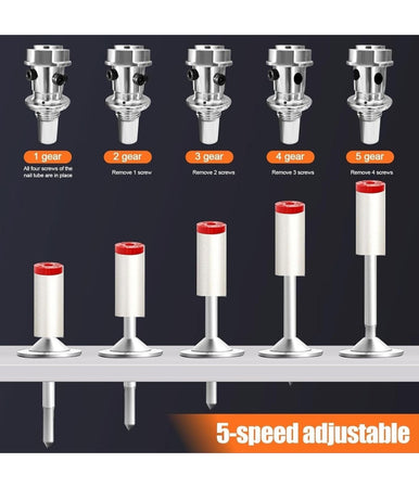 Mini Pistola Sparachiodi Manuale Con 10 Chiodi Portatile Silenziatore Regolabile