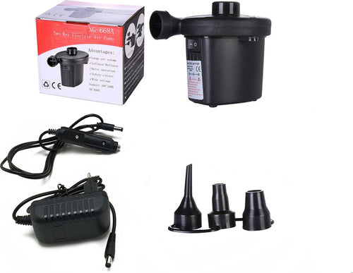 Mini Pompa Aria Gonfiaggio Sgonfiaggio 3 ugelli a corrente 220v o presa 12V accendisigari auto Materassino gonfiabile copia