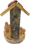 Mini Presepe In Legno D'ulivo, Natività, Pastori Pirografati A Mano, Artigianale, Natale Fiartwood