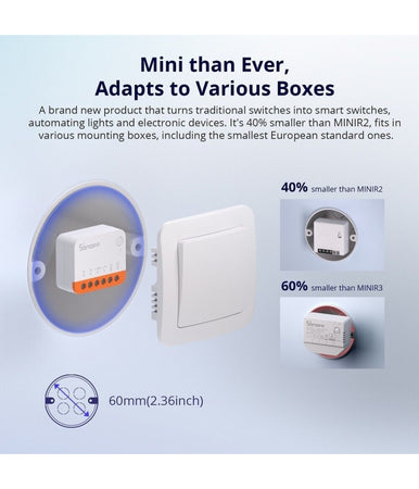 Mini R4 Extreme Wifi Smart Compatibile Controllo App Alexa Google Home Sonoff