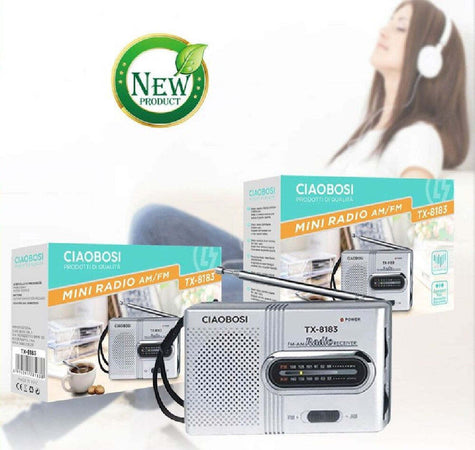 Mini Radio Fm Portatile Classica Bande Am Fm Ricevitore Audio Con Cordino Tx-8183 Elettronica/Audio e video portatile/Radio portatili Boombox Trade Shop italia - Napoli, Commerciovirtuoso.it