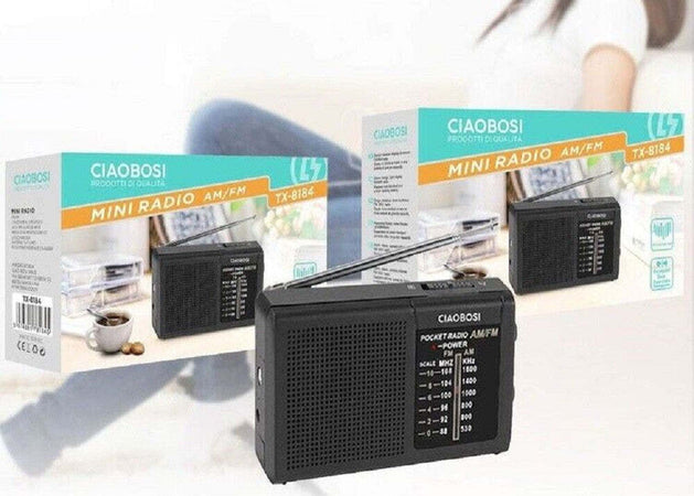 Mini Radio Fm Portatile Tascabile Bande Am Fm Ricevitore Audio Musica Tx-8184 Elettronica/Audio e video portatile/Radio portatili Boombox Trade Shop italia - Napoli, Commerciovirtuoso.it