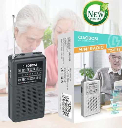 Mini Radio Portatile A 2 Bande Am/fm Piccola Ricevitore Audio Luce Led Tx-8182 Elettronica/Audio e video portatile/Radio portatili Boombox Trade Shop italia - Napoli, Commerciovirtuoso.it