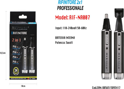 Mini Rasoio Ricaricabile 2in1 Rifinitore Peli Naso Barba Portatile 3w Rif-na007 Salute e cura della persona/Rasatura epilazione e rimozione peli/Rasoi elettrici/Rasoi maschili/Rasoi a lamina Trade Shop italia - Napoli, Commerciovirtuoso.it