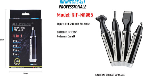 Mini Rasoio Ricaricabile 4in1 Tagliacapelli Elimina Peli Sopracciglia Rif-na005 Salute e cura della persona/Rasatura epilazione e rimozione peli/Rasoi elettrici/Rasoi maschili/Rasoi a lamina Trade Shop italia - Napoli, Commerciovirtuoso.it