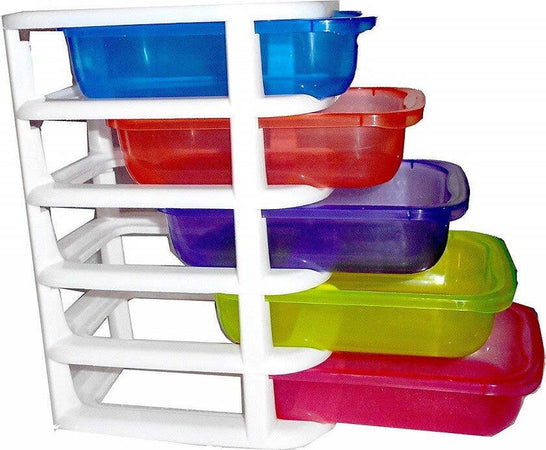Mini Scatola Di Stoccaggio Cassetto Desktop In Plastica A 5 Strati Multicolore Casa e cucina/Organizzazione interni/Contenitori ceste e cestini/Contenitori senza coperchio Trade Shop italia - Napoli, Commerciovirtuoso.it