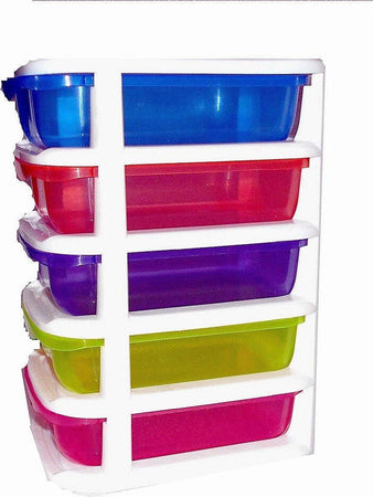 Mini Scatola Di Stoccaggio Cassetto Desktop In Plastica A 5 Strati Multicolore Casa e cucina/Organizzazione interni/Contenitori ceste e cestini/Contenitori senza coperchio Trade Shop italia - Napoli, Commerciovirtuoso.it