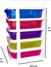 Mini Scatola Di Stoccaggio Cassetto Desktop In Plastica A 5 Strati Multicolore Casa e cucina/Organizzazione interni/Contenitori ceste e cestini/Contenitori senza coperchio Trade Shop italia - Napoli, Commerciovirtuoso.it