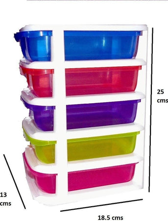 Mini Scatola Di Stoccaggio Cassetto Desktop In Plastica A 5 Strati Multicolore Casa e cucina/Organizzazione interni/Contenitori ceste e cestini/Contenitori senza coperchio Trade Shop italia - Napoli, Commerciovirtuoso.it