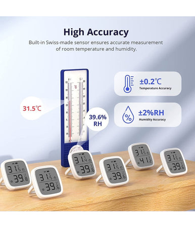 Mini Sensore Temperatura Umidità Termometro Igrometro Display Lcd Sonoff Snzb-02d