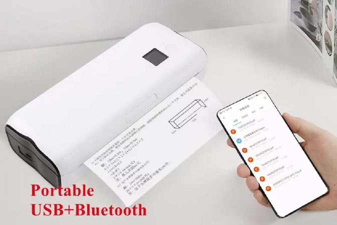 Mini Stampante Termica Wireless Portatile Multifunzione A4 Usb Bluetooth Q-a4bt Commercio Industria e Scienza/Forniture per imballaggio e spedizione/Etichette ed etichettatrici/Etichettatrici/Stampanti etichette termiche fisse Trade Shop italia - Napoli, Commerciovirtuoso.it