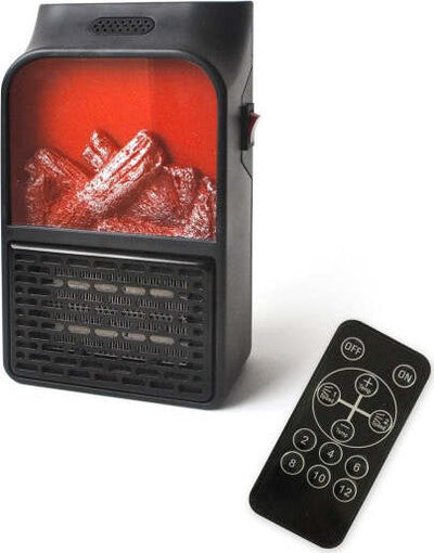 Mini-Stufa-Elettrica-Termoventilatore-Portatile-Con-Telecomando-Caminetto-Fuoco
