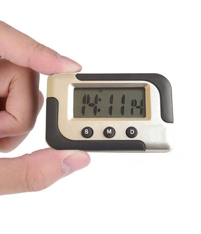 Mini Sveglia Orologio Digitale Calendario Display Schermo Lcd Con Supporto Auto
