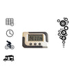 Mini Sveglia Orologio Digitale Calendario Display Schermo Lcd Con Supporto Auto