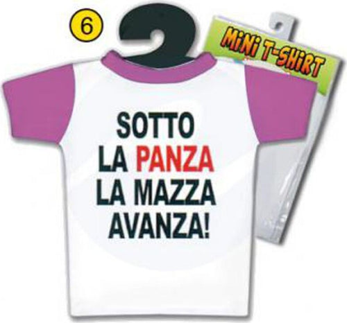 Mini T-Shirt Sotto La Panza La Mazza Avanza Gadget per Adulti 4885-06 Salute e cura della persona/Erotismo e contraccezione/Sex toys/Gadget per addio al nubilato e al celibato Kondorama - Martinsicuro, Commerciovirtuoso.it