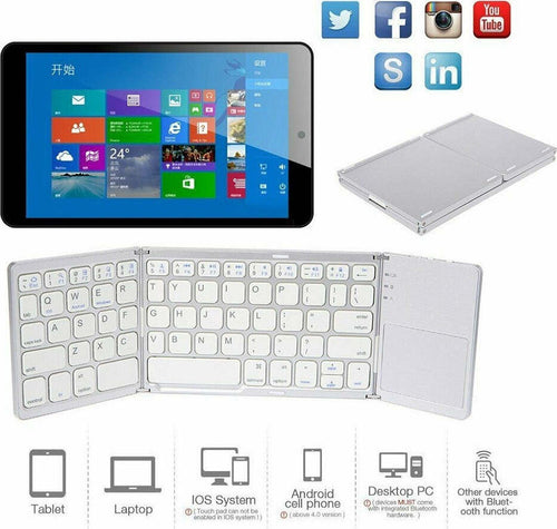 Mini Tastiera Bluetooth Pieghevole Wireless Ios/android/windows Touchpad Informatica e Videogiochi > Accessori PC > Mouse e Tastiere PC Trade Shop italia - Napoli, Commerciovirtuoso.it