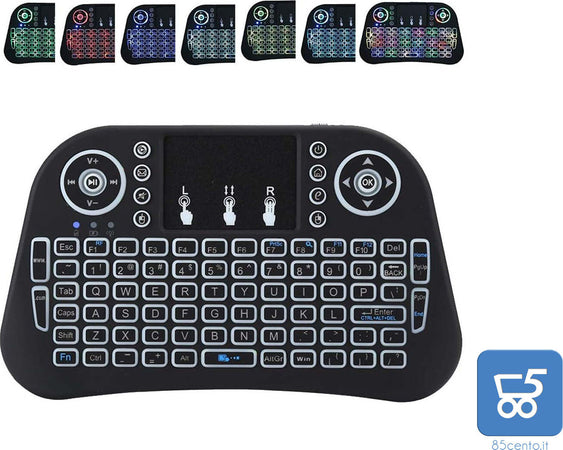 Mini Tastiera Wireless per Smart TV PC Console HTPC Android Box 2.4GHz