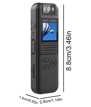 Mini Telecamera Spia Lcd Con Lente Girevole Con Visione Notturna Bodycam Full Hd