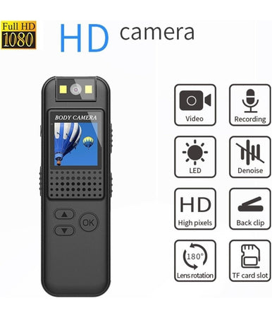 Mini Telecamera Spia Lcd Con Lente Girevole Con Visione Notturna Bodycam Full Hd