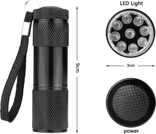 Mini-Torcia-9-Led-Luce-Bianca-Minitorcia-Tascabile-Hoteche