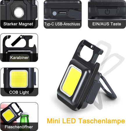 MINI TORCIA LED 6W MAGNETICA FARO LAVORO EMERGENZA TREKKING SOS CAMPEGGIO USB Illuminazione/Illuminazione per esterni/Proiettori Zencoccostore - Formia, Commerciovirtuoso.it