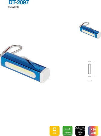 Mini Torcia Led Cob In Alluminio Portachiavi Tascabile Ip20 Vari Colori Dt-2097 Casa, arredamento e bricolage > Bricolage e fai da te > Torce Trade Shop italia - Napoli, Commerciovirtuoso.it