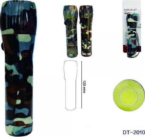 Mini-Torcia-Led-Elettrica-Cob-Tascabile-Portatile-120mm-Fantasia-Mimetica-Dt-2010