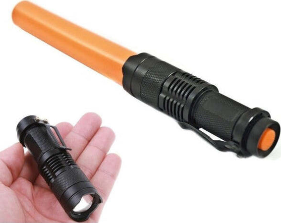 Mini-Torcia-Luce-Bianca-Led-3-W-Lumen-Ricaricabile-Resistente-Gancio-Segnalatore