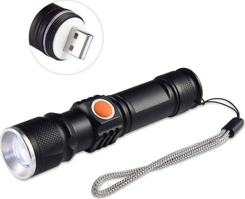 MINI TORCIA T6 LED TASCABILE CREE ZOOM 3 MODALITà RICARICABILE USB ELETTRICA Fai da te/Sicurezza e protezione/Torce/Torce elettriche portatili (standard) Trade Shop italia - Napoli, Commerciovirtuoso.it