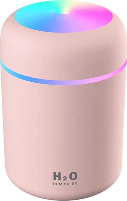 Mini Umidificatore da Scrivania per Auto Ufficio Camera da Letto Spegnimento Automatico 2 Modalità Nebulizzazione Silenzioso Rosa USB