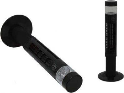 Mini-Ventilatore-A-Torre-Nero-Da-Scrivania-Portatile-Usb-Luce-7led-Bianco-Freddo