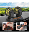 Mini Ventilatore Elettrico Auto Portatile Ruotabile 2 Teste Suv Camper Camion 12v