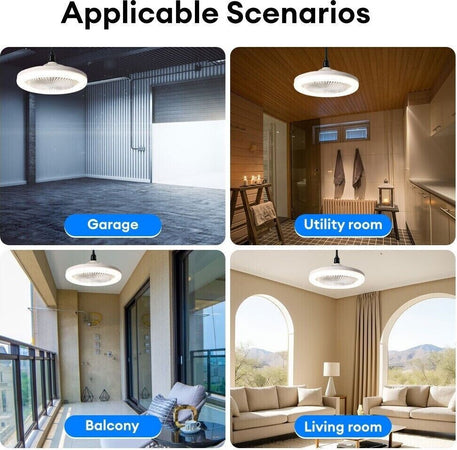Mini-ventilatore-lampada-led-E27-dimmerabile-3-COLORI-LUCE-30W-con-telecomando-26cm