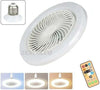 Mini-ventilatore-lampada-led-E27-dimmerabile-3-COLORI-LUCE-30W-con-telecomando-26cm