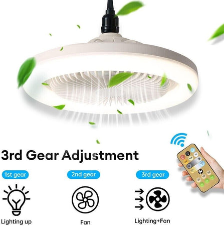 Mini-ventilatore-lampada-led-E27-dimmerabile-3-COLORI-LUCE-30W-con-telecomando-26cm
