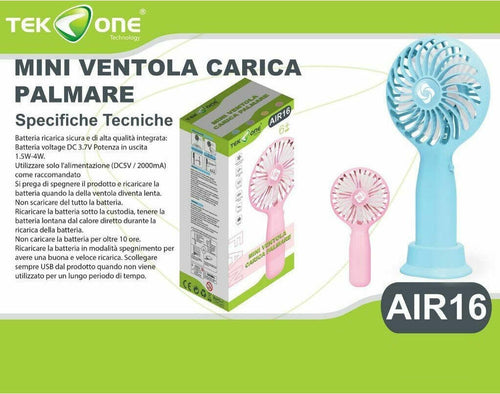 Mini Ventilatore Tekone Air16 Portatile Ventole Carica Palmare Casa, arredamento e bricolage > Elettrodomestici > Ventilatori Trade Shop italia - Napoli, Commerciovirtuoso.it