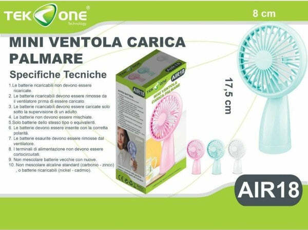 Mini-Ventilatore-Tekone-Air18-Portatile-Ventole-Carica-Palmare