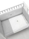 Lettino Coo Sleeping Erbesi Mini Molly Bianco Grigio + Completo Tessile