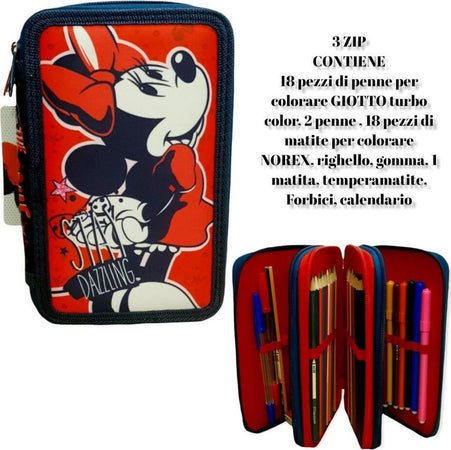 Minnie Mouse Stay Dazzling Astuccio 3 Zip Cerniere Portapastelli Matite Scuola Giocattoli e infanzia > Scuola > Astucci Trade Shop italia - Napoli, Commerciovirtuoso.it