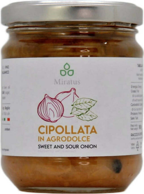 Miratus Cipollata in Agrodolce in Vasetto 280 G Alimentari e cura della casa/Cibi in scatola e conserve/Verdura/Cipolle Miratus - Salemi, Commerciovirtuoso.it