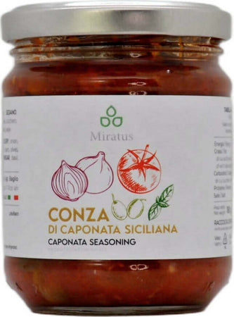 Miratus Conza Caponata in Vasetto 280 G Alimentari e cura della casa/Cibi in scatola e conserve/Verdura/Melanzane Miratus - Salemi, Commerciovirtuoso.it