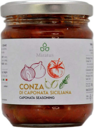 Miratus Conza Caponata in Vasetto 280 G Alimentari e cura della casa/Cibi in scatola e conserve/Verdura/Melanzane Miratus - Salemi, Commerciovirtuoso.it