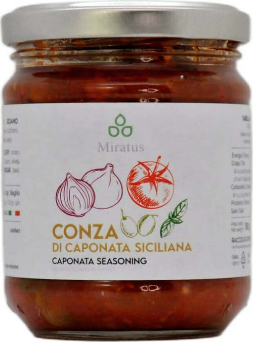 Miratus Conza Caponata in Vasetto 280 G Alimentari e cura della casa/Cibi in scatola e conserve/Verdura/Melanzane Miratus - Salemi, Commerciovirtuoso.it