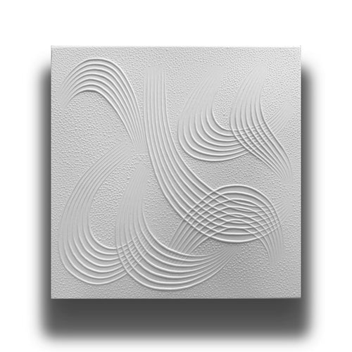 10 o 20mq (40 oppure 80 pezzi) di pannello decorativo 3D a soffitto in EPS isolante 50x50cm MIRAZ - Eternal Parquet