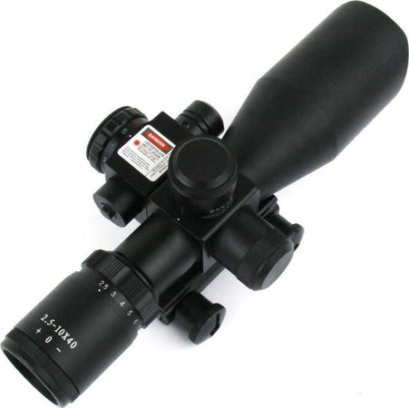 MIRINO OTTICO PRECISIONE PER FUCILE CARABINA RETICOLO ILLUMINATO 2.5-10x40 LASER Sport e tempo libero/Sport/Softair/Mirini Trade Shop italia - Napoli, Commerciovirtuoso.it