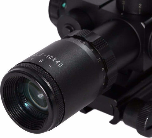 MIRINO OTTICO PRECISIONE PER FUCILE CARABINA RETICOLO ILLUMINATO 2.5-10x40 LASER Sport e tempo libero/Sport/Softair/Mirini Trade Shop italia - Napoli, Commerciovirtuoso.it