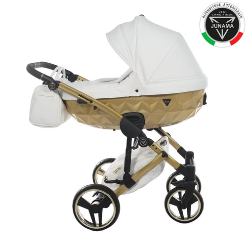 Trio Junama Diamond Mirror Satin V2 3 in 1 Pelle Edition Oro Satinato e Bianco