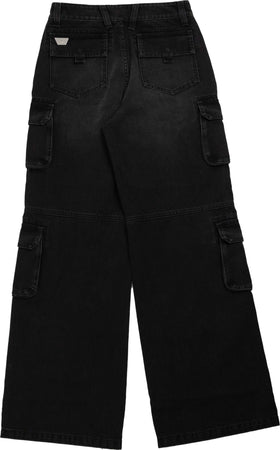 MISBHV-Washed-denim-cargo-trouser-in-black-da-donna